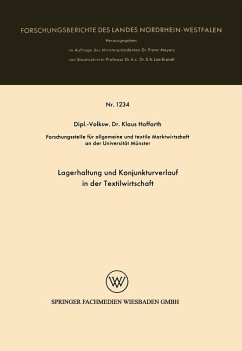 Lagerhaltung und Konjunkturverlauf in der Textilwirtschaft (eBook, PDF) - Hoffarth, Klaus
