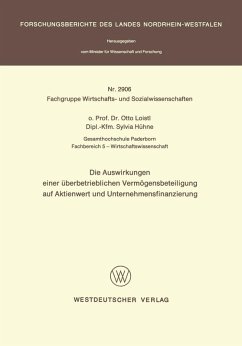 Cover Die Auswirkungen einer Überbetrieblichen Vermögensbeteiligung auf Aktienwert und Unternehmensfinanzierung (eBook, PDF)
