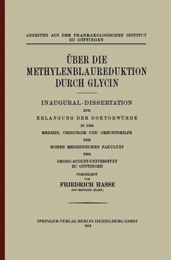 Über die Methylenblaureduktion durch Glycin (eBook, PDF) - Hasse, Friedrich