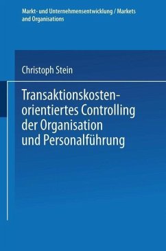 Cover Transaktionskostenorientiertes Controlling der Organisation und Personalführung (eBook, PDF)