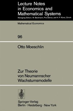 Zur Theorie von Neumannscher Wachstumsmodelle (eBook, PDF) - Moeschlin, O.