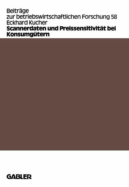 Scannerdaten und Preissensitivität bei Konsumgütern (eBook, PDF)