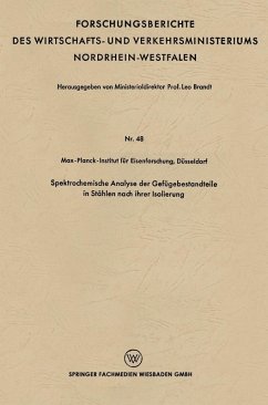 Cover Spektrochemische Analyse der Gefügebestandteile in Stählen nach ihrer Isolierung (eBook, PDF)