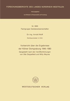 Cover Vorbericht über die Ergebnisse der Kölner Domgrabung 1946 - 1983 (eBook, PDF)