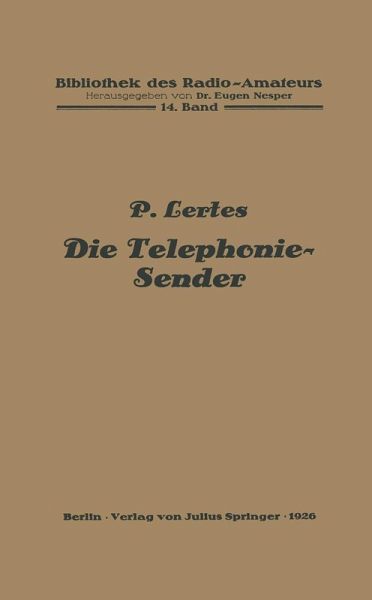 Die Telephonie-Sender (eBook, PDF)