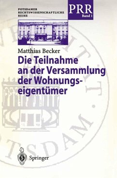Die Teilnahme an der Versammlung der Wohnungseigentümer (eBook, PDF) - Becker, Matthias