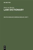 Law DictionaryDeutsch-Englisch/German-English (eBook, PDF)