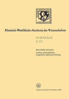 Oralität und Schriftlichkeit mongolischer Spielmanns-Dichtung (eBook, PDF) - Heissig, Walther