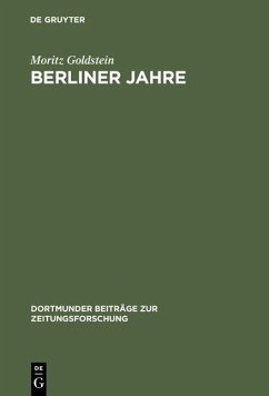 Berliner Jahre (eBook, PDF) - Goldstein, Moritz