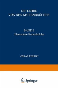 Die Lehre von den Kettenbrüchen (eBook, PDF) - Perron, Oskar
