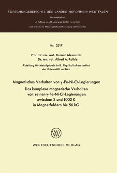 Magnetisches Verhalten von ¿-Fe-Ni-Cr-Legierungen (eBook, PDF) - Alexander, Helmut