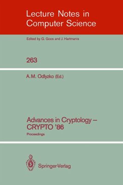 Cover Advances in Cryptology - CRYPTO '86 (eBook, PDF)