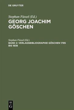 Cover Verlagsbibliographie Göschen 1785 bis 1838 (eBook, PDF)