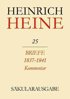 Klassik Stiftung Weimar und Centre National de la Recherche Scientifique: Heinrich Heine Säkularausgabe - Briefe an Heine 1837-1841. Kommentar, BAND 25 K (eBook, PDF)