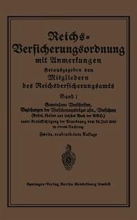 Reichs-Versicherungsordnung mit Anmerkungen (eBook, PDF) - Mitgliedern Des Reichsversicherungsamts