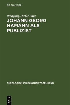 Cover Johann Georg Hamann als Publizist (eBook, PDF)