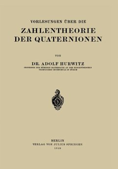 Vorlesungen Über die Zahlentheorie der Quaternionen (eBook, PDF) - Hurwitz, Adolf