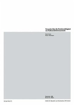 Versuche über die Rotationsfähigkeit von Kalksandsteinmauerwerk (eBook, PDF) - Furler; Thürlimann