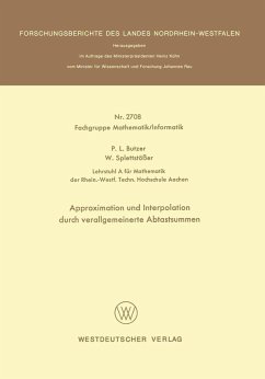 Approximation und Interpolation durch verallgemeinerte Abtastsummen (eBook, PDF) - Butzer, Paul L.