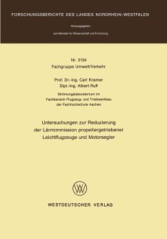 Cover Untersuchungen zur Reduzierung der Lärmimmission propellergetriebener Leichtflugzeuge und Motorsegler (eBook, PDF)