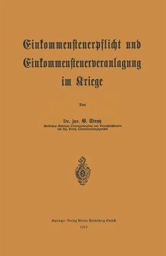 Cover Einkommensteuerpflicht und Einkommensteuerveranlagung im Kriege (eBook, PDF)