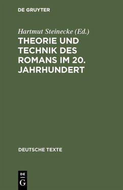Cover Theorie und Technik des Romans im 20. Jahrhundert (eBook, PDF)