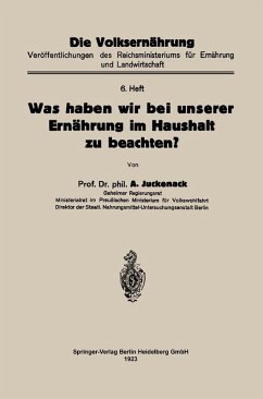 Was haben wir bei unserer Ernährung im Haushalt zu beachten? (eBook, PDF) - Juckenack, Adolf