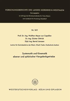 Systematik und Kinematik ebener und sphärischer Viergelenkgetriebe (eBook, PDF) - Meyer Zur Capellen, Walther