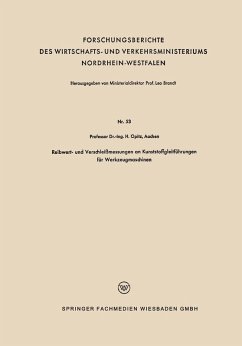 Reibwert- und Verschleißmessungen an Kunststoffgleitführungen für Werkzeugmaschinen (eBook, PDF) - Opitz, Herwart