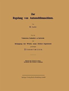 Cover Zur Regelung von Automobilmaschinen (eBook, PDF)