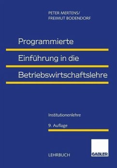 Cover Programmierte Einführung in die Betriebswirtschaftslehre (eBook, PDF)