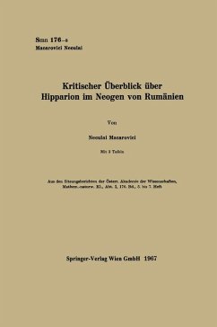 Kritischer Überblick über Hipparion im Neogen von Rumänien (eBook, PDF) - Macarovici, Neculai