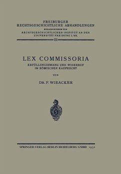 Lex Commissoria (eBook, PDF) - Wieacker, Franz