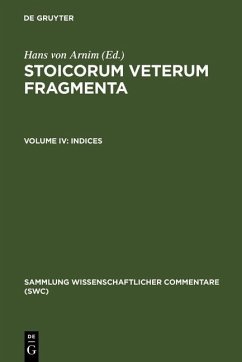 Stoicorum veterum fragmenta Volume IV: Indices (eBook, PDF)