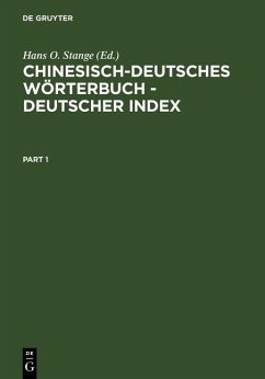 Cover Chinesisch-Deutsches Wörterbuch - Deutscher Index (eBook, PDF)