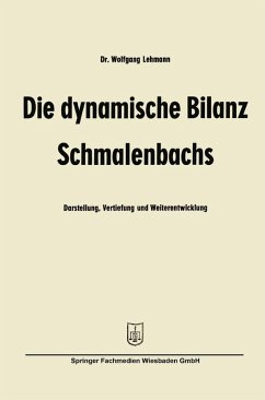 Cover Die dynamische Bilanz Schmalenbachs (eBook, PDF)