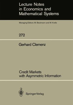 Credit Markets with Asymmetric Information (eBook, PDF) - Clemenz, Gerhard