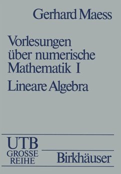 Cover Vorlesungen über numerische Mathematik (eBook, PDF)