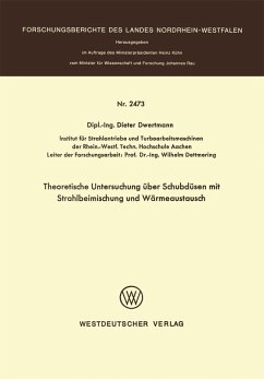 Theoretische Untersuchung über Schubdüsen mit Strahlbeimischung und Wärmeaustausch (eBook, PDF) - Dwertmann, Dieter
