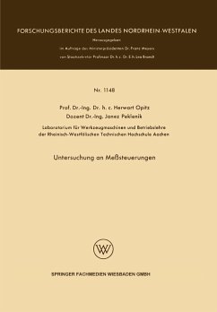 Untersuchung an Meßsteuerungen (eBook, PDF) - Opitz, Herwart