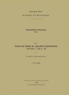Cover Formeln und Tabellen der zugeordneten Kugelfunktionen 1. Art von n = 1 bis n = 20 (eBook, PDF)