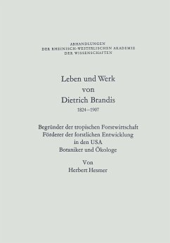 Leben und Werk von Dietrich Brandis 1824-1907 (eBook, PDF) - Hesmer, Herbert