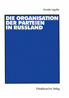 Cover Die Organisation der Parteien in Russland (eBook, PDF)