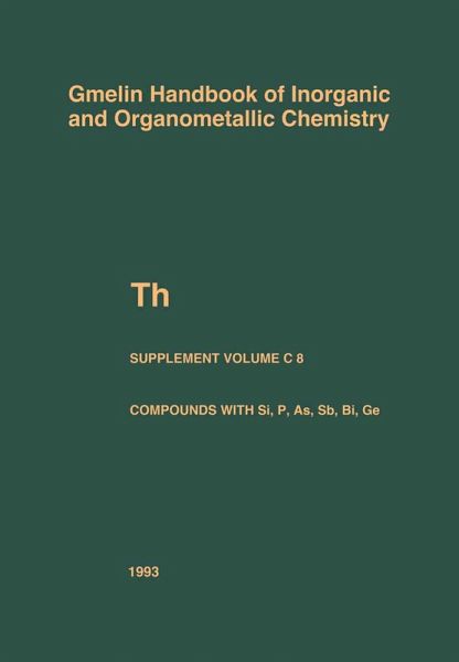 Th Thorium Supplement Volume C 8 (eBook, PDF) Th Thorium Supplement Volume C 8 (eBook, PDF)