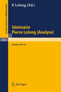 Cover Séminaire Pierre Lelong (Analyse) Année 1973/74 (eBook, PDF)
