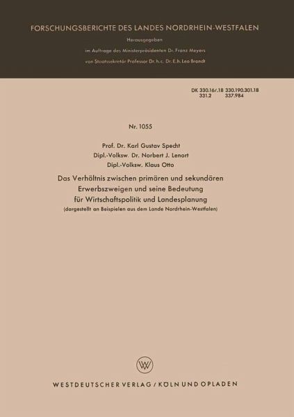 Das Verhältnis zwischen primären und sekundären Erwerbszweigen und seine Bedeutung für Wirtschaftspolitik und Landesplanung (eBook, PDF) Das Verhältnis zwischen primären und sekundären Erwerbszweigen und seine Bedeutung für Wirtschaftspolitik und Landesplanung (eBook, PDF)