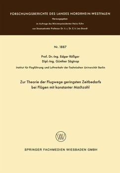 Cover Zur Theorie der Flugwege geringsten Zeitbedarfs bei Flügen mit konstanter Machzahl (eBook, PDF)