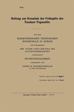 Cover Beitrag zur Kenntnis der Feldspäte der Tessiner Pegmatite (eBook, PDF)