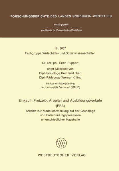 Einkauf-, Freizeit-, Arbeits- und Ausbildungsverkehr (EFA) (eBook, PDF)