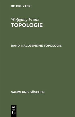 Allgemeine Topologie (eBook, PDF) - Franz, Wolfgang